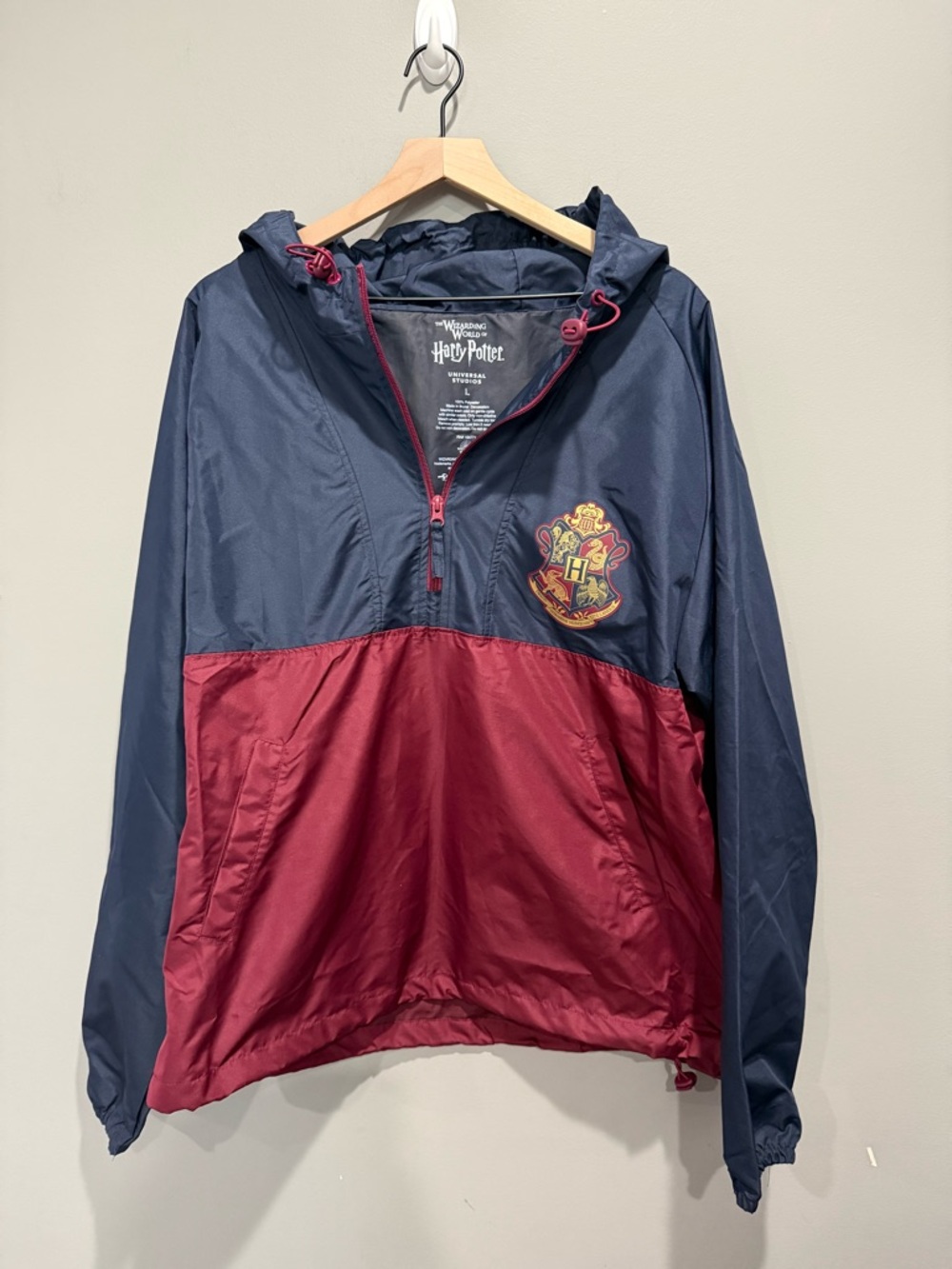 Universal Studios‎ Harry Potter Light Performance Rain Jacket Size Large